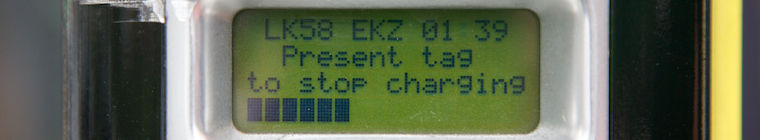 Electric charging point display